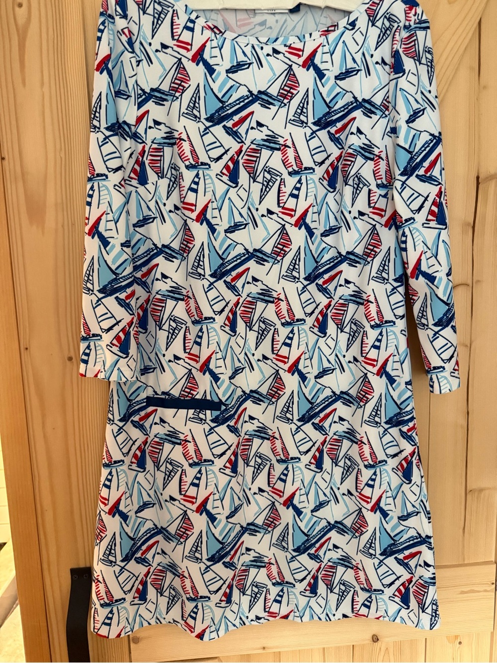 Cabana Life  Boat-Print BeachDress - White / Red & Blue - Picture 3 of 4